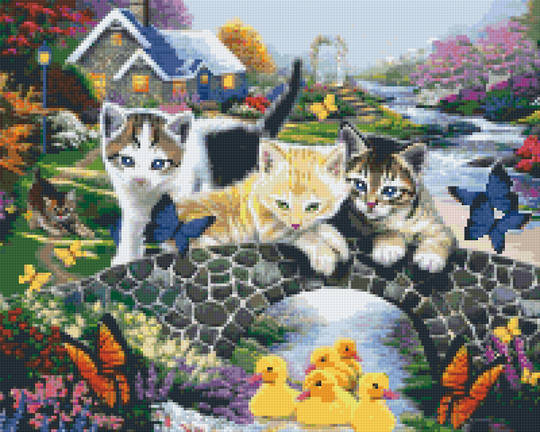 Kitties Wonderland Sixteen [16] Baseplate PixelHobby-Mini mosaic Art Kit
